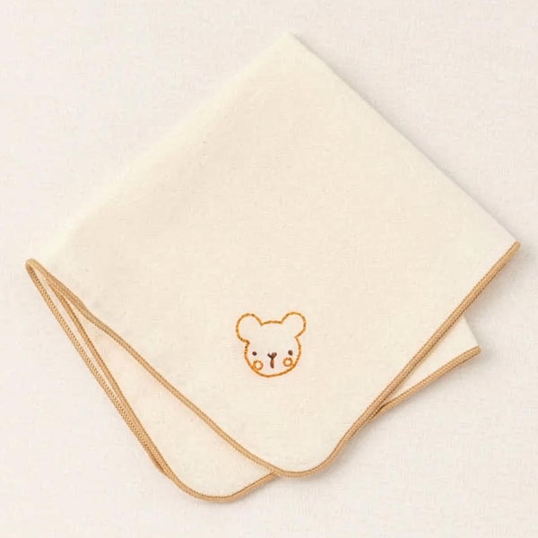 オーガニックコットン ベビー【刺しゅう】ガーゼ ハンカチ