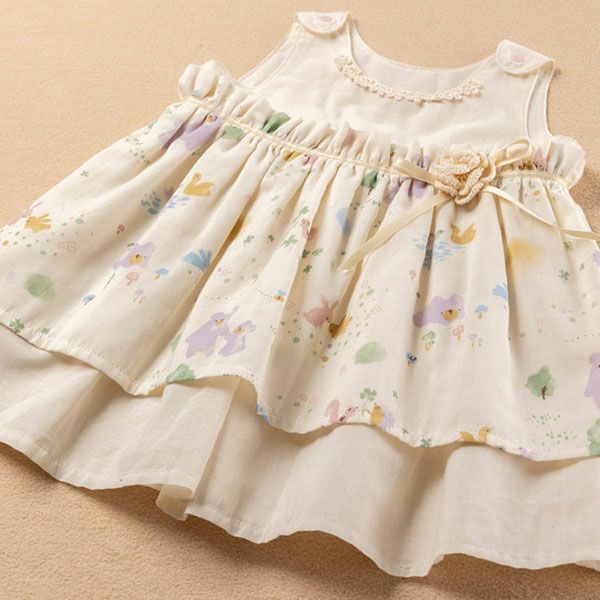 オーガニックコットン ベビー【夢みる森】ダブルガーゼ ドレス