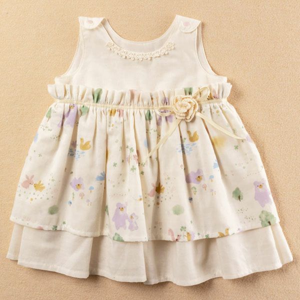 オーガニックコットン ベビー【夢みる森】ダブルガーゼ ドレス