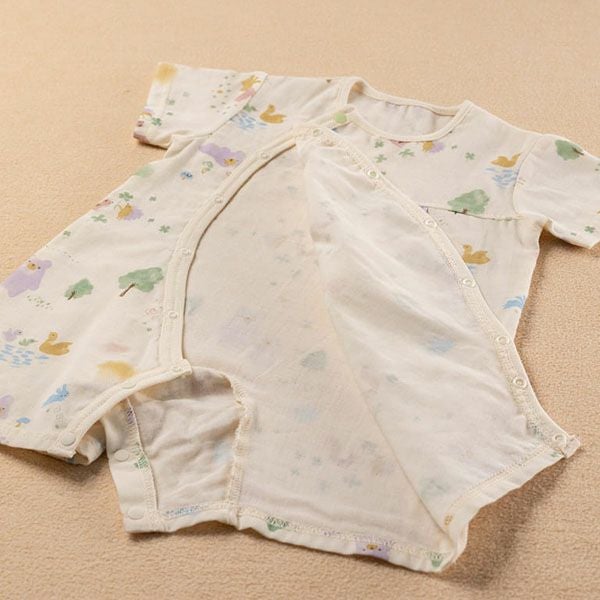 オーガニックコットン ベビー【夢みる森】ダブルガーゼ ロンパース