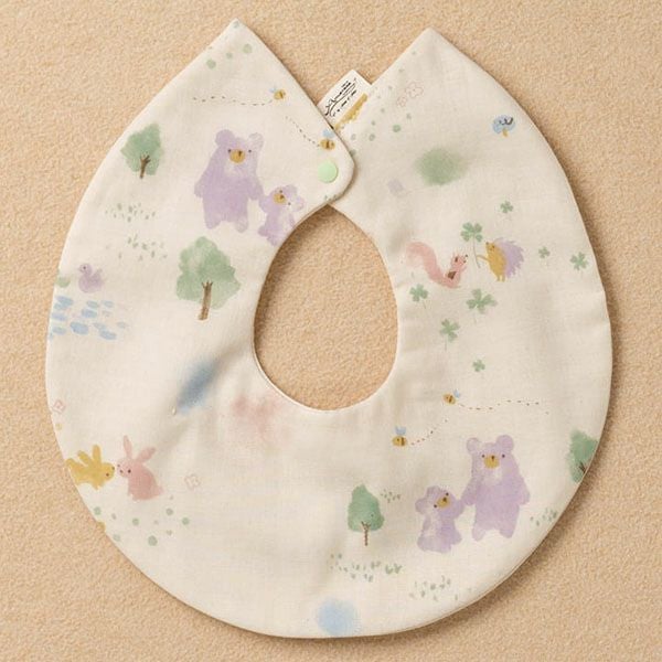 オーガニックコットン ベビー【夢みる森】ダブルガーゼ スタイ