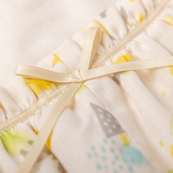 オーガニックコットン ベビー【ミントの森】ダブルガーゼ ドレス