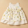 オーガニックコットン ベビー【ミントの森】ダブルガーゼ ドレス