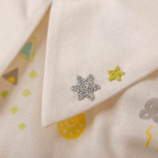 オーガニックコットン ベビー【ミントの森】ダブルガーゼ セットアップ