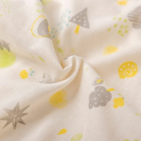 オーガニックコットン ベビー【ミントの森】ダブルガーゼ ロンパース