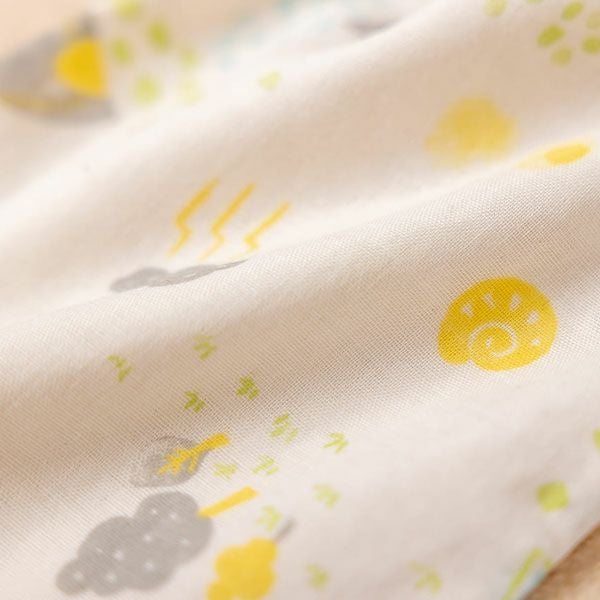 オーガニックコットン ベビー【ミントの森】ダブルガーゼ 汗取りパッド