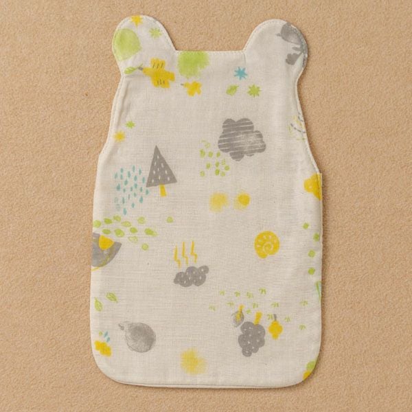 オーガニックコットン ベビー【ミントの森】ダブルガーゼ 汗取りパッド