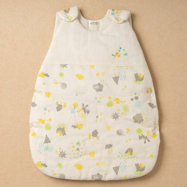 オーガニックコットン ベビー【ミントの森】ダブルガーゼ スリーパー