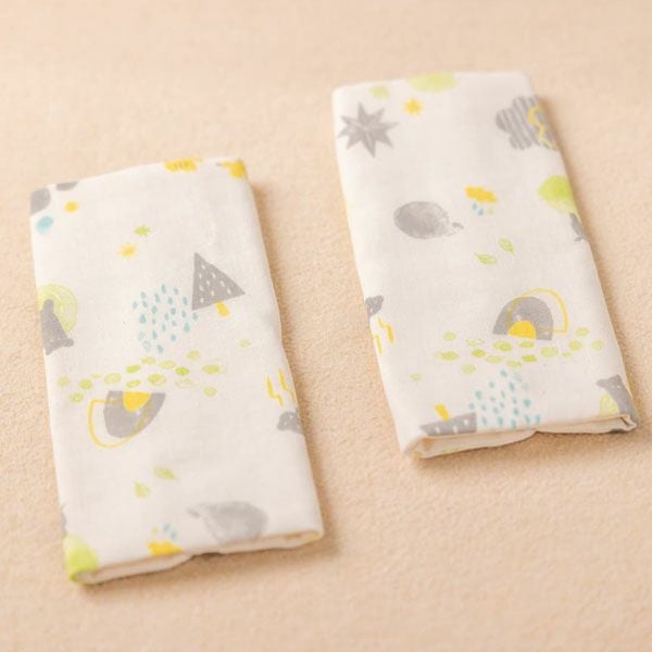 オーガニックコットン ベビー【ミントの森】ダブルガーゼ ベルトカバー