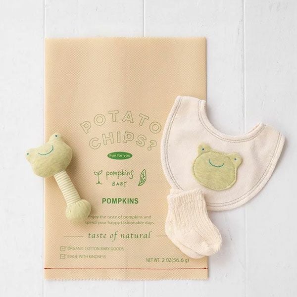 オーガニックコットン かえるチップス