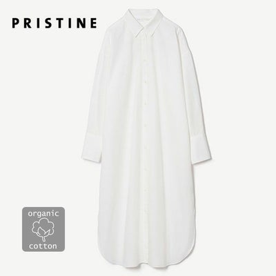 オーガニックコットン ポプリン コクーンシャツワンピース