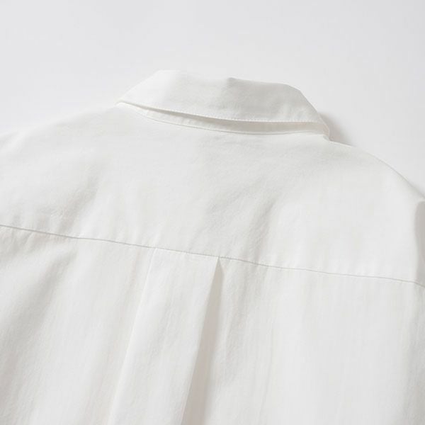オーガニックコットン ポプリン コクーンシャツワンピース