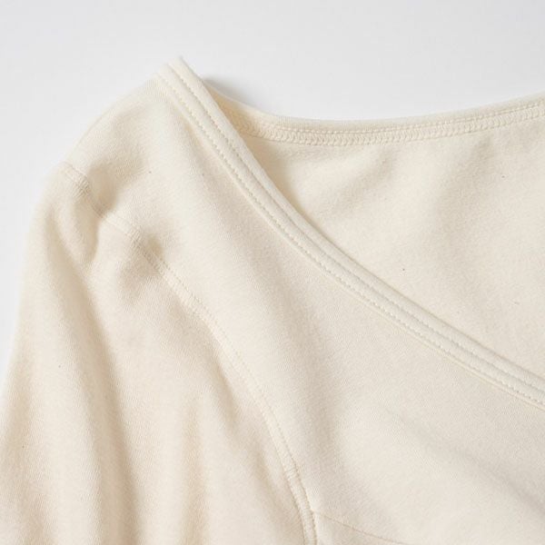 オーガニックコットン カップ付9分袖プルオーバー