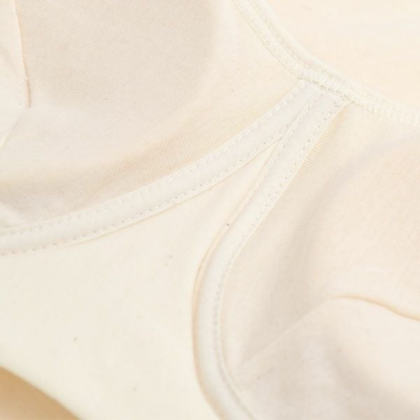 オーガニックコットン カップ付9分袖プルオーバー