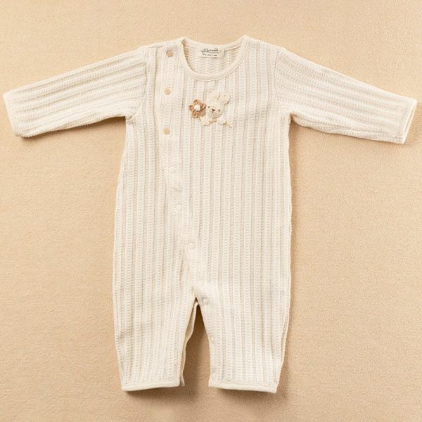 オーガニックコットン ベビー【手編みモチーフ】レーシーニットの2WAYドレス