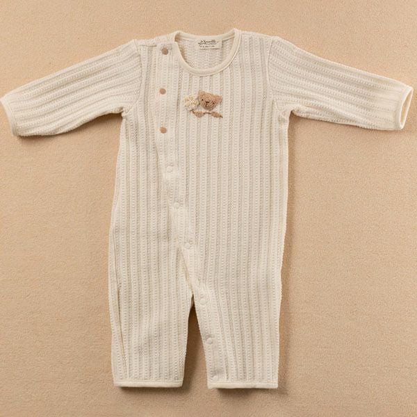 オーガニックコットン ベビー【手編みモチーフ】レーシーニットの2WAYドレス