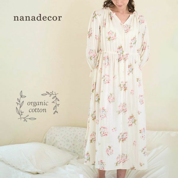 オーガニックコットン プリムローズ サイドリボンワンピース