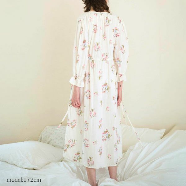 オーガニックコットン プリムローズ サイドリボンワンピース