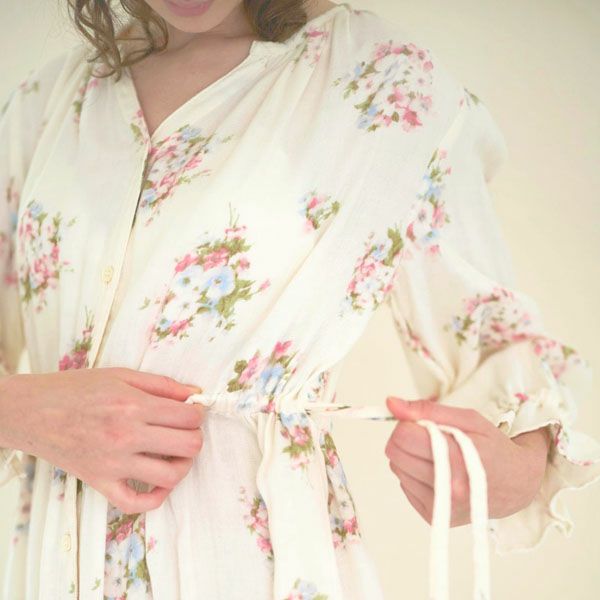 オーガニックコットン プリムローズ サイドリボンワンピース