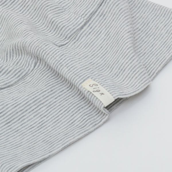 オーガニックコットン 天四方ボーダーシャロット