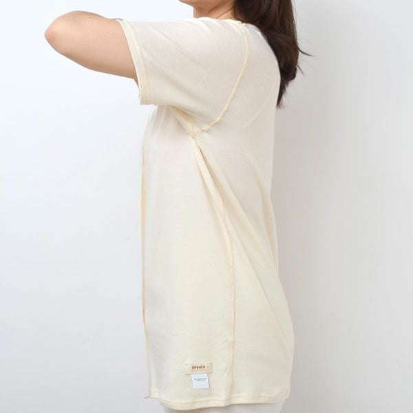 オーガニックコットン 前開きボタン肌着(半袖)