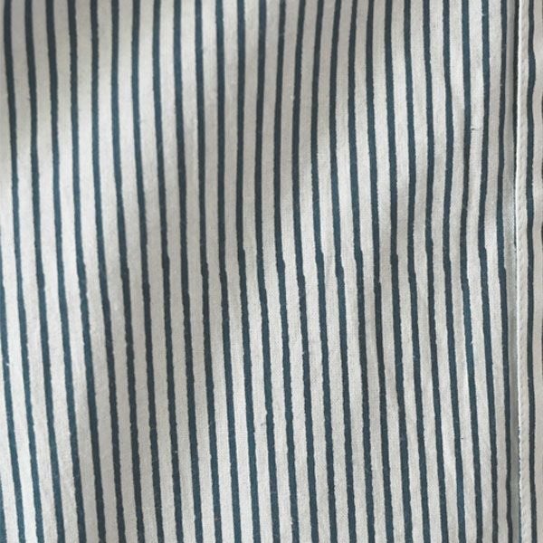 オーガニックコットン メンズ タテシマキチントストラップシャツ（長袖）