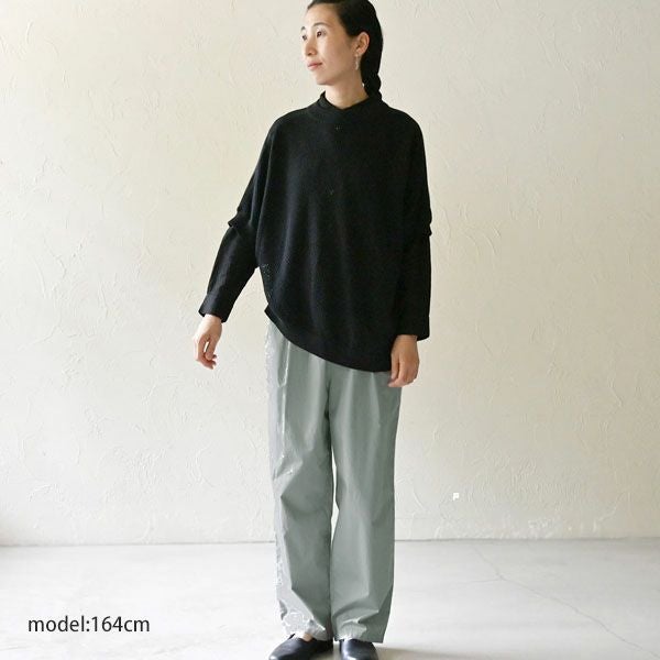 オーガニックコットン メッシュニットトップス