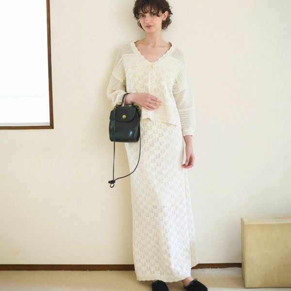 オーガニックコットン パターンロングスカート