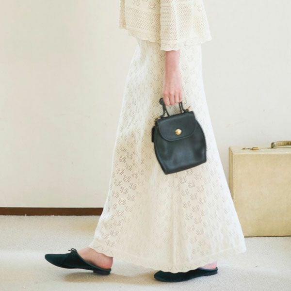 オーガニックコットン パターンロングスカート