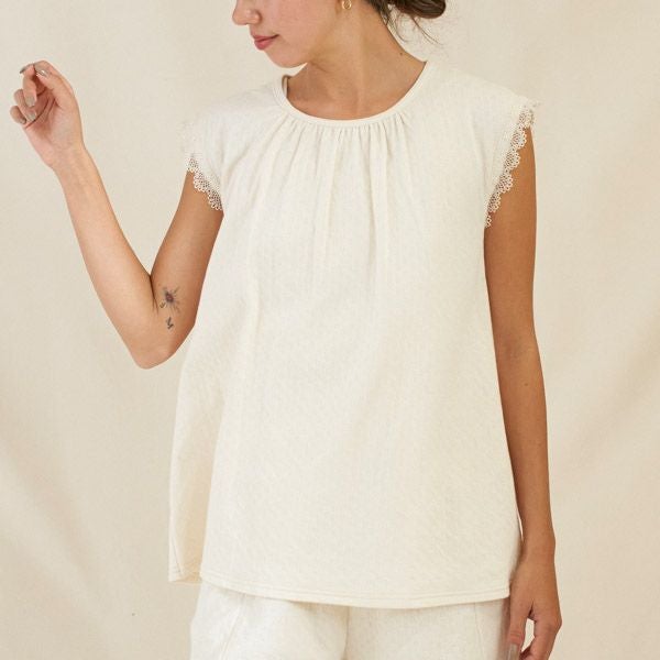 オーガニックコットン スズラン半袖トップス