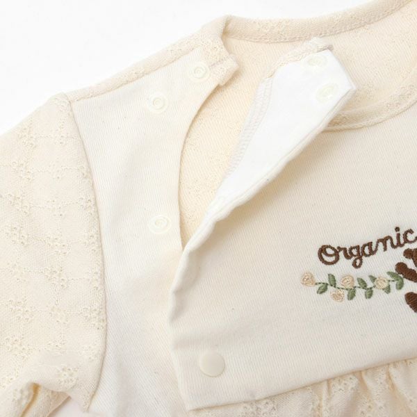 オーガニックコットン ベビー ジャガード×パイル2wayドレス