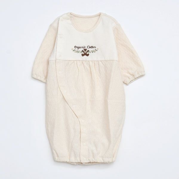 オーガニックコットン ベビー ジャガード×パイル2wayドレス