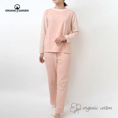 オーガニックコットン 接結フライスふんわりパジャマ(ベンガラ染め)