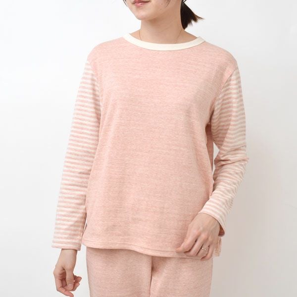 オーガニックコットン 接結フライスふんわりパジャマ(ベンガラ染め)