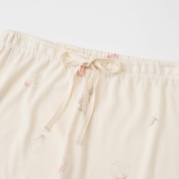 オーガニックコットン 木蓮プリントフライスパジャマ