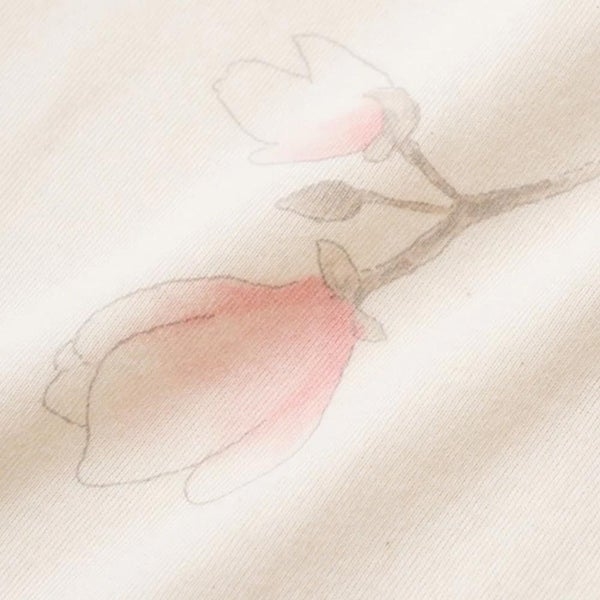オーガニックコットン 木蓮プリントフライスパジャマ