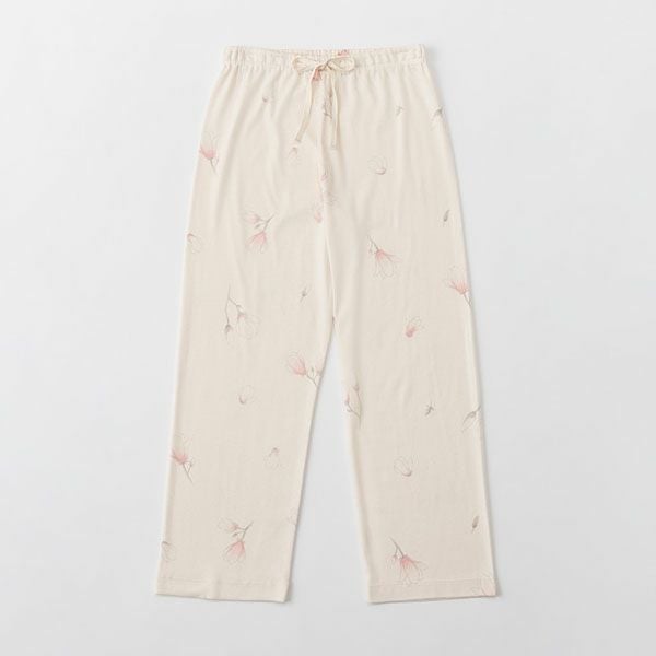 オーガニックコットン 木蓮プリントフライスパジャマ