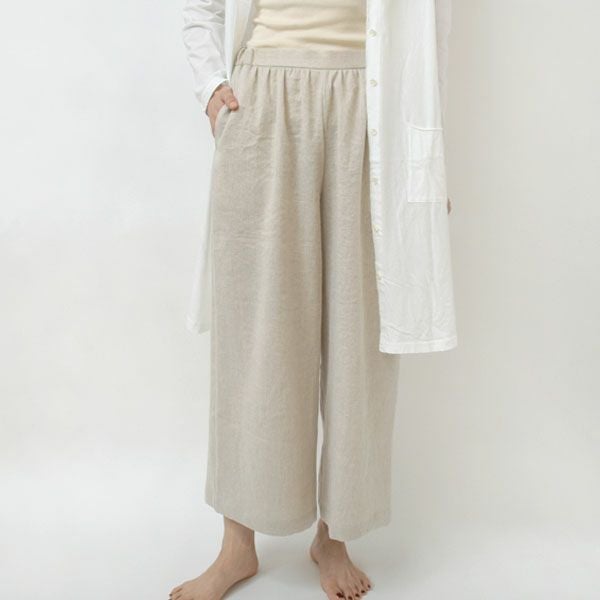 オーガニックコットン＆リネン ツイルビッグパンツ