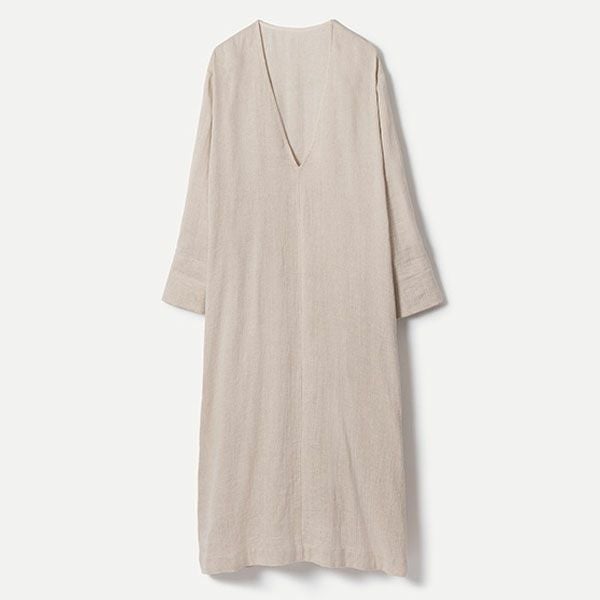 オーガニックコットン＆リネン ツイルワンピース