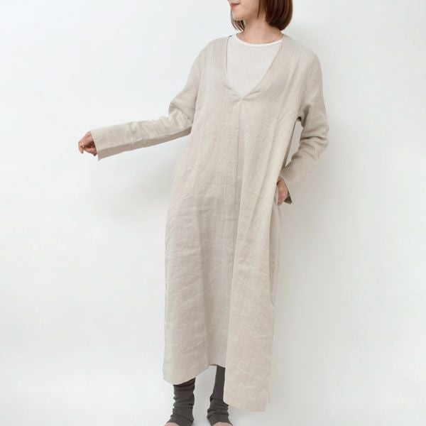 オーガニックコットン＆リネン ツイルワンピース