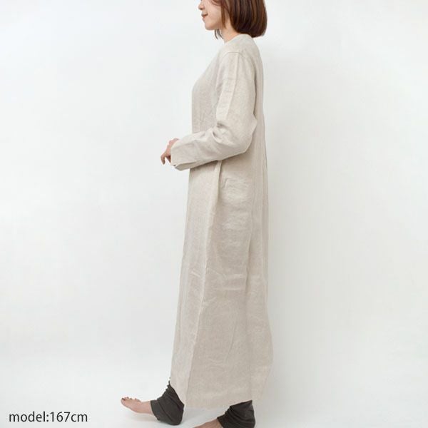 オーガニックコットン＆リネン ツイルワンピース
