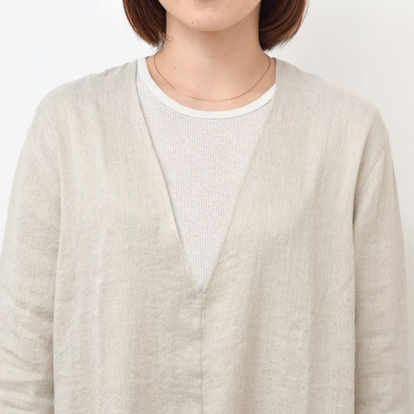 オーガニックコットン＆リネン ツイルワンピース