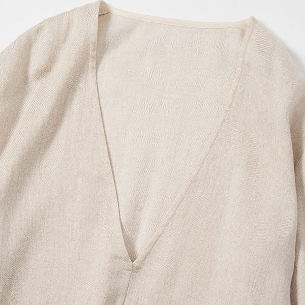 オーガニックコットン＆リネン ツイルワンピース