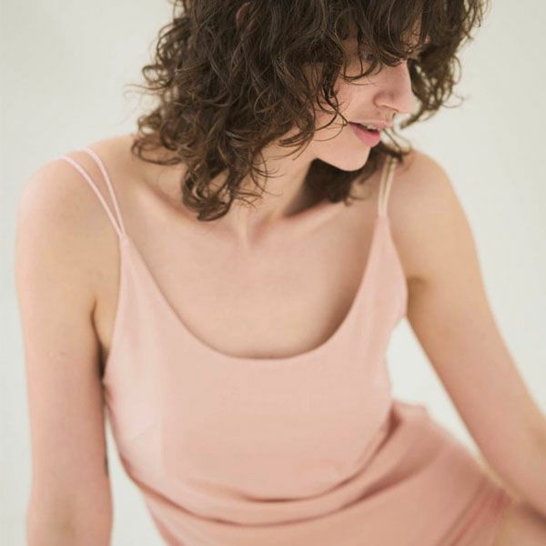 オーガニックコットン ジャスミン ストレッチカップ付きキャミ