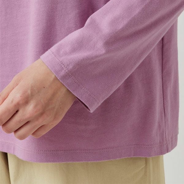 オーガニックコットン 天竺モックネックトップ