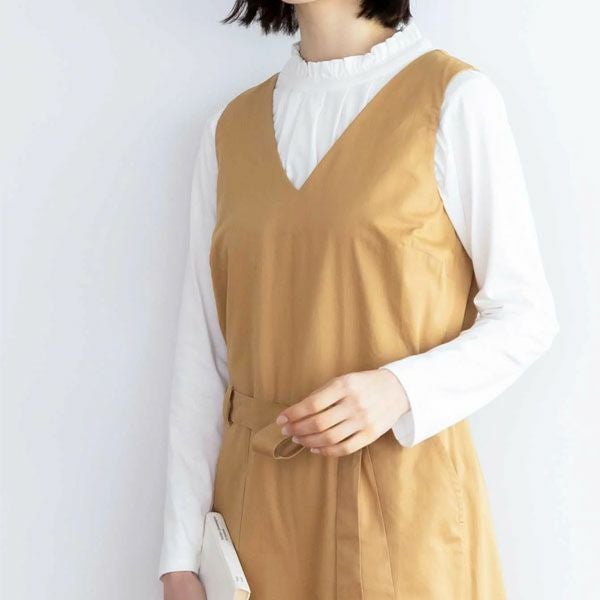 オーガニックコットン 天竺モックネックトップ