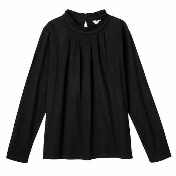 オーガニックコットン 天竺モックネックトップ