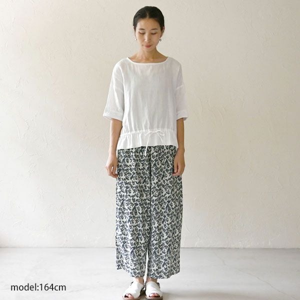 オーガニックコットン ボタニカルリラックスパンツ