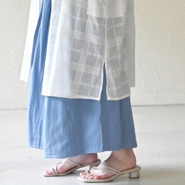 オーガニックコットン シアーチェックヒラリワンピース