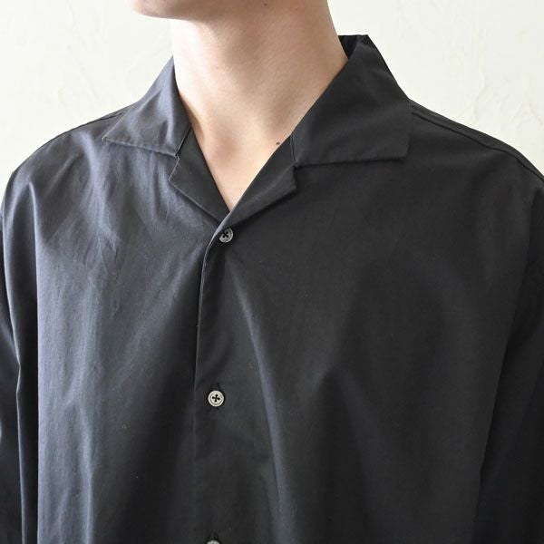オーガニックコットン メンズ オープンカラーシャツ（半袖）